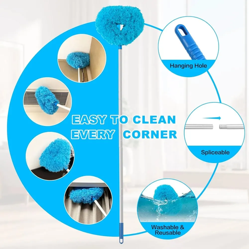 Ceiling Fan Duster With Extension Rod Rinse with clean water and reuse
