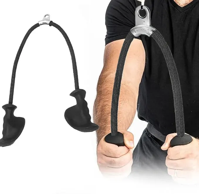 Ergonomic Handle Triceps Training Cord