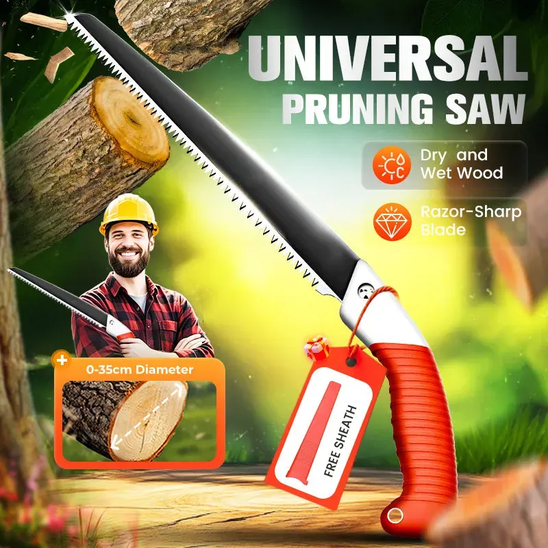 SK5 High Carbon Steel Hand Pruning Saw with Protective Sheath
