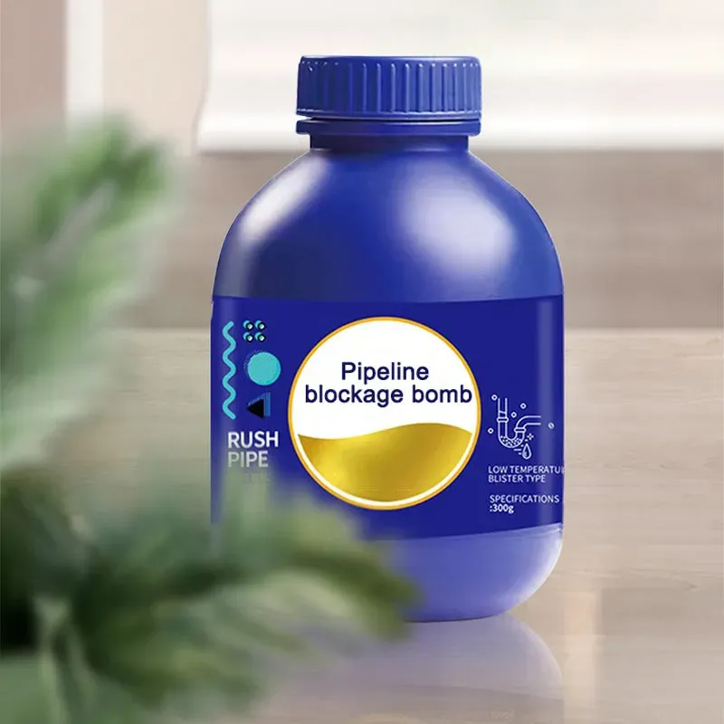 Pipeline odor and clog remover - Suitable for kitchen and toilet drains, effectively dissolves oil stains and removes odors, ideal for cleaning household drainage pipes.