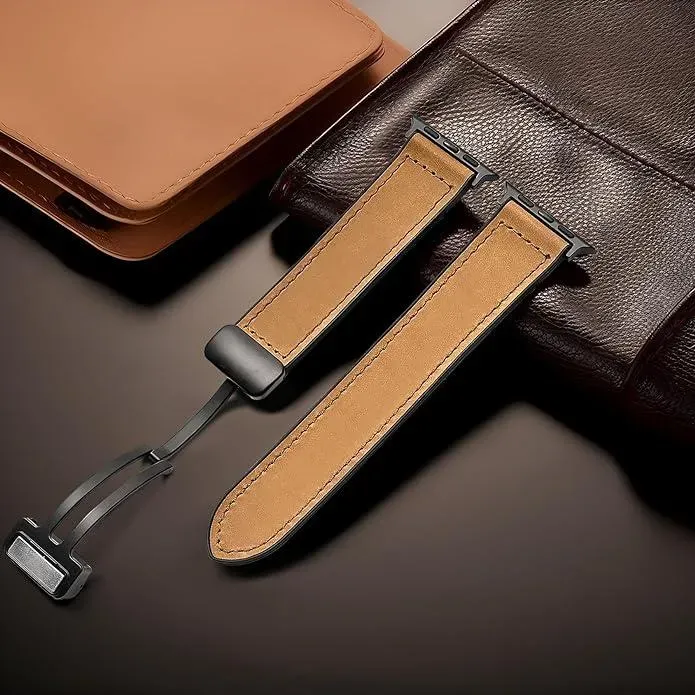 ❤️Adjustable Magnetic Leather Band Suitable for Apple Watch 12345678,SE Ultra12 watch strap