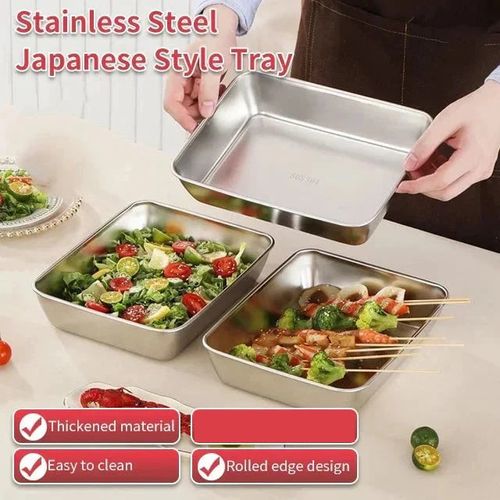 Stainless Steel Square Plate（With Lid）