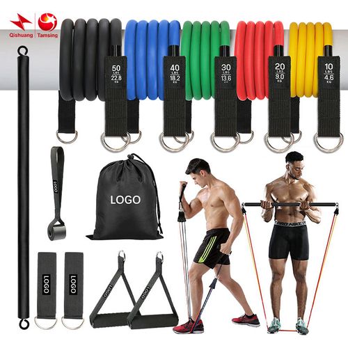 Resistance Bands Set With 5 Level for Men&Women Workouts Latex 12pcs Resistance Tube Set for Home Outdoor Exercise
