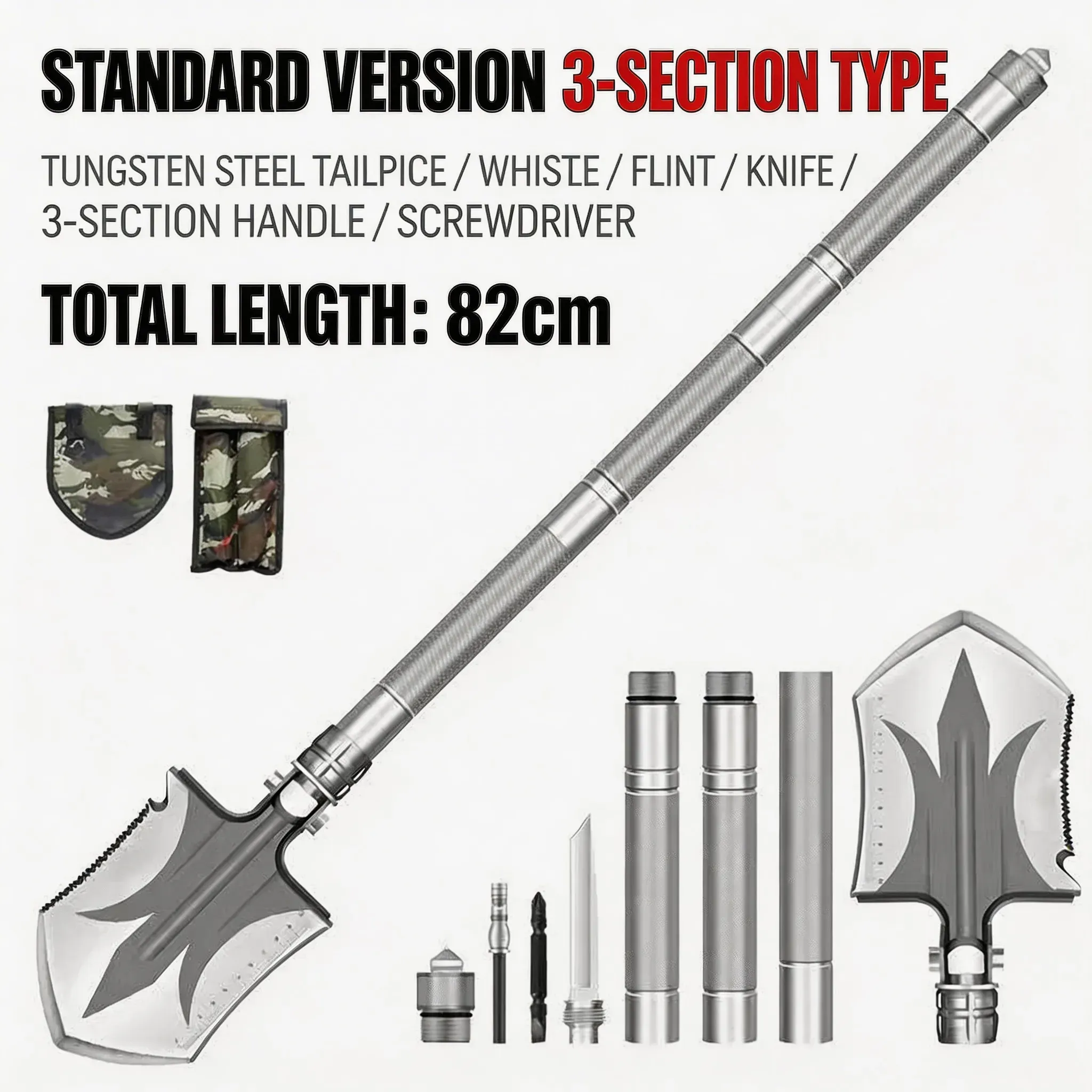 MS01 Multi-Function Tactical Shovel - The Ultimate Emergency Tool for Ghanaian Cars, Farms & Camping