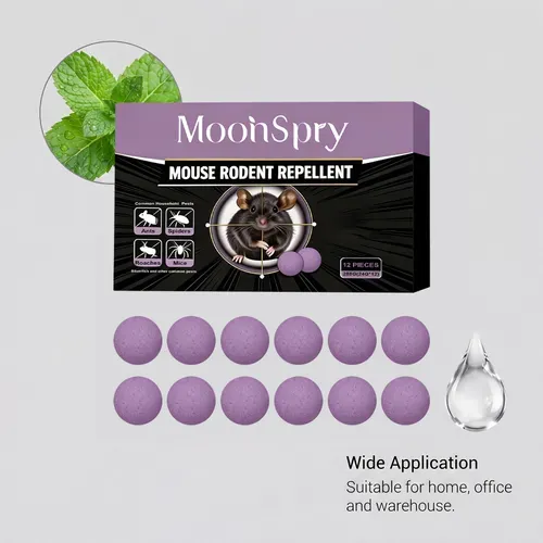 🐭12-Pack Rodent Repellent Balls for Home Kitchen Effective Pest Control Solution