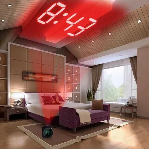 Large screen projection alarm clock