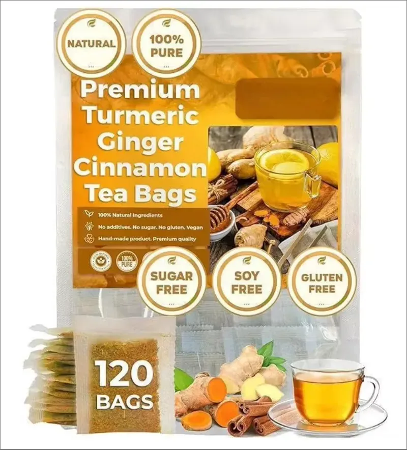 💥LAST DAY 49% OFF -100% Natural Turmeric Ginger Cinnamon Tea