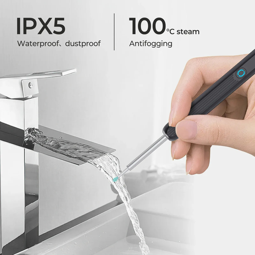 Earwax Removal Tool Kit with Camera - Portable 360° Wide Angle Ear Cleaner with Type-C Charging Function, Waterproof Endoscopic Ear Cleaning Tool for iPhone and Android Phones