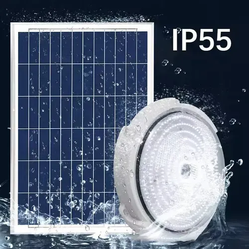 200W LED Solar Ceiling Lamp with High Lumen Brightness Long Life Indoor Rechargeable Remote Control for Living Highlight