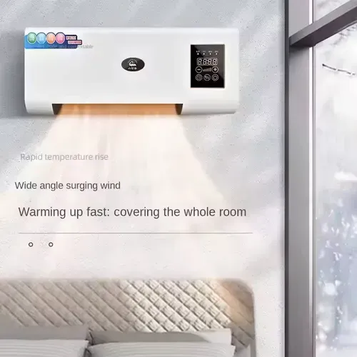 1800W Dual Purpose Wall Mounted Electric Heater Cold Warm Air Blower and Hot Bedroom Heater