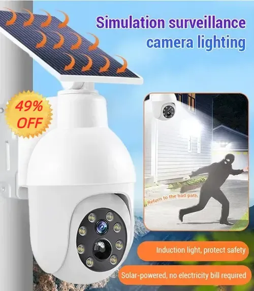 ⏰ Solar-Powered Simulated Surveillance Camera Street Light