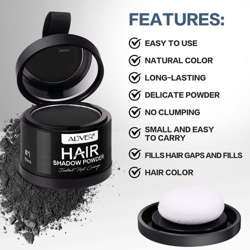 Waterproof hair shadow powder, for thinning hair and covering & touching up dark roots