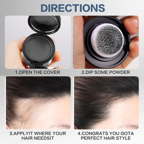 Waterproof hair shadow powder, for thinning hair and covering & touching up dark roots