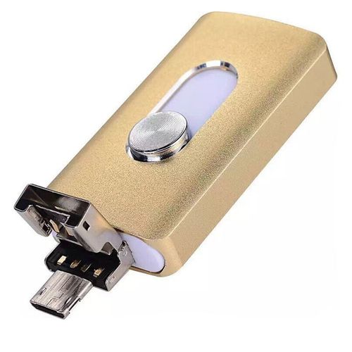 Multifunctional Micro OTG Metal USB Flash Drive 128G- Dual Compatibility for Smartphone & PC, Works with Apple Android Devices, Portable High-Speed Memory Disk