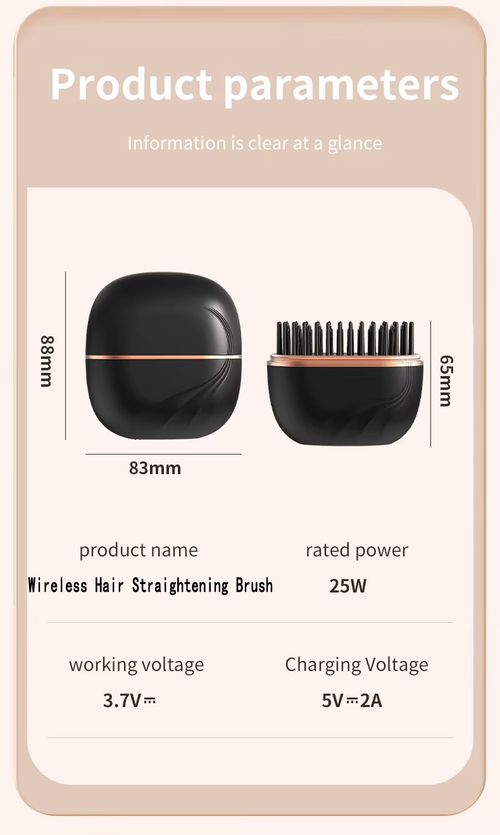 Wireless Straight Hair Comb Straight Curling Dual Purpose Mini Portable Travel Charging Multi-functional Lazy Hair Straightener