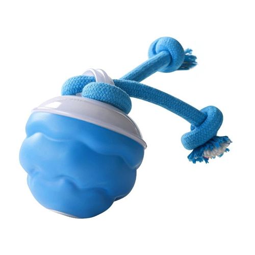 2025 New Smart Interactive Dog Squeaky Ball Toy - Automatic Moving Rolling Ball with Removable Rope, Wicked Active Dog Toy for Interactive Play