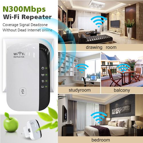 UK Plug 2.4G Wi-Fi Repeater Booster 300Mbps - Fast Speed Wireless Signal Amplifier Access Point, Small Size Custom WLAN Hotspot Extender