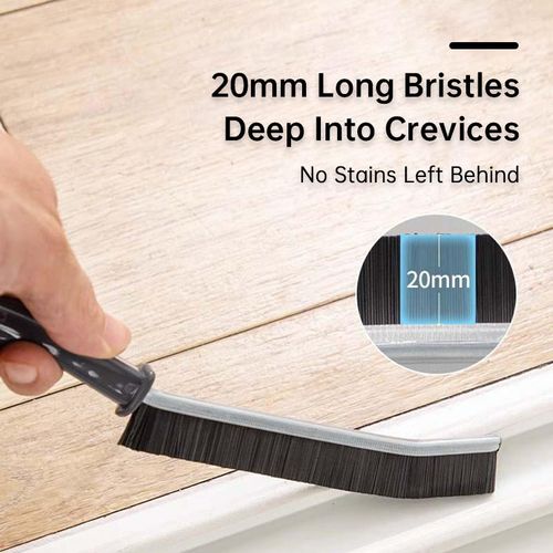 Buy 2 Get 1 Free 3 in 1 Hard-Bristled Crevice Cleaning Brush - Thin Slim Gap Cleaner for Toilet Kitchen Bathroom, Dead Corner Brush for Window Tile Door Shelf