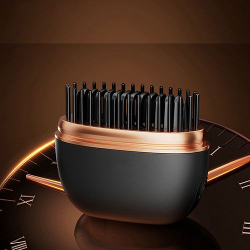 Wireless Straight Hair Comb Straight Curling Dual Purpose Mini Portable Travel Charging Multi-functional Lazy Hair Straightener