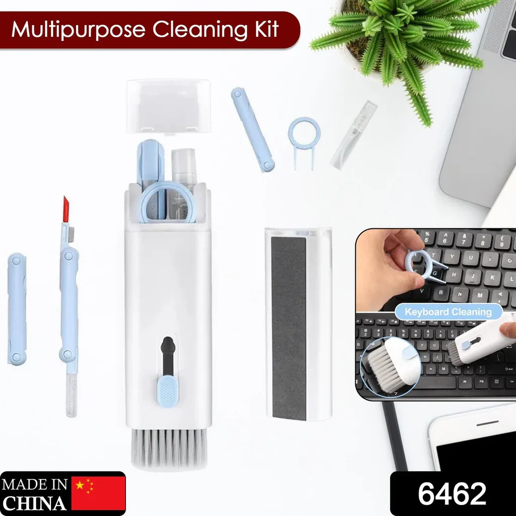 7 in 1 Electronic Cleaner kit, Cleaning Kit for Monitor Keyboard Airpods, Screen Dust Brush Including Soft Sweep, Swipe, Airpod Cleaner Pen, Key Puller and Spray Bottle 02 文案：