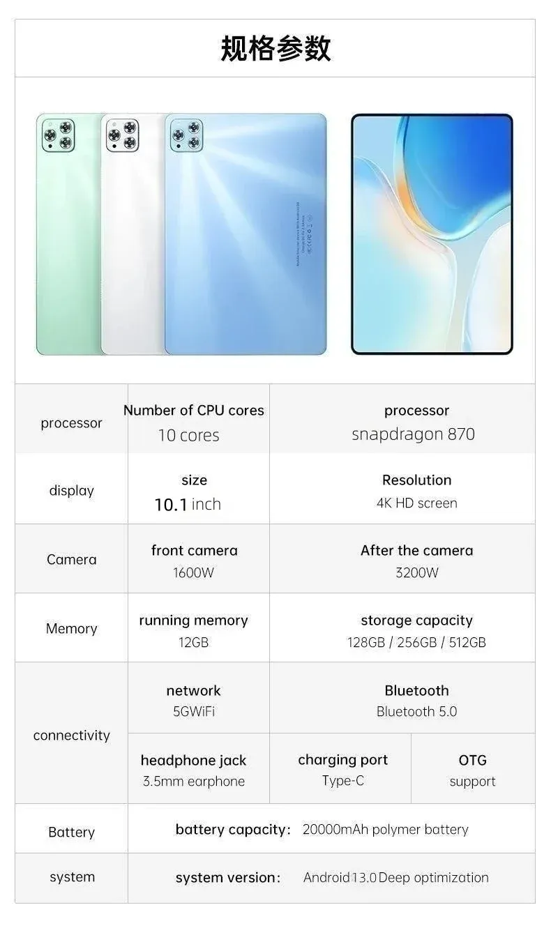New Arrivals X95 10.1 Inch Android 6GB 128GB MTK6762 Tablet Pc Educational Kids Dual Sim Card Calling Tablets