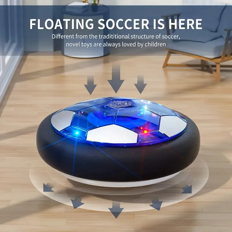 Rechargeable LED Soccer Ball with Foam Bumper, Air Cushion Design, PP Material, Ideal Gift for Boys and Girls