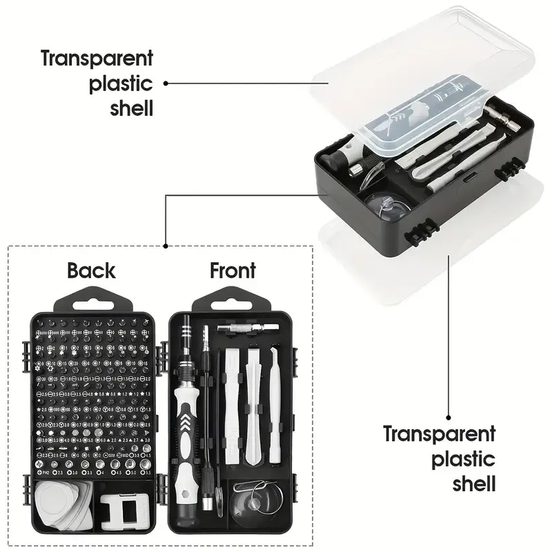 115-in-1 Upgrade Screwdriver Set Strong Magnetic High Hardness Multifunctional Disassembly Complete Set of Tools with Special-shaped Bits