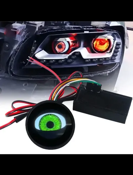 New Arrival Dynamic Devil Demo Eyes Car Decorative Light for Headlight Fog Light Upgrade Car Restyling Wifi Control 12V