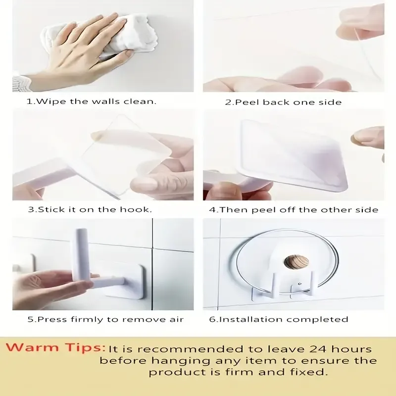 L-type multi-functional strong adhesive hook no punch adhesive wall traceless household kitchen hook, limited time special buy 6 get 2 free!!