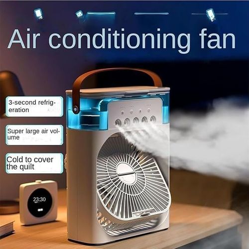 Mini Frost Fan, Head Rotatable Frost Breeze Ice Water Fan, Water Fans for Cooling Portable, Evaporative Air Cooler Handheld Cooling Mini Fan, for Travel Car Seat Camping and Bedroom