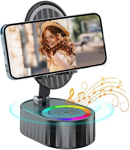 Upgraded Cell Phone Stand with Induction Speaker Atmosphere Light