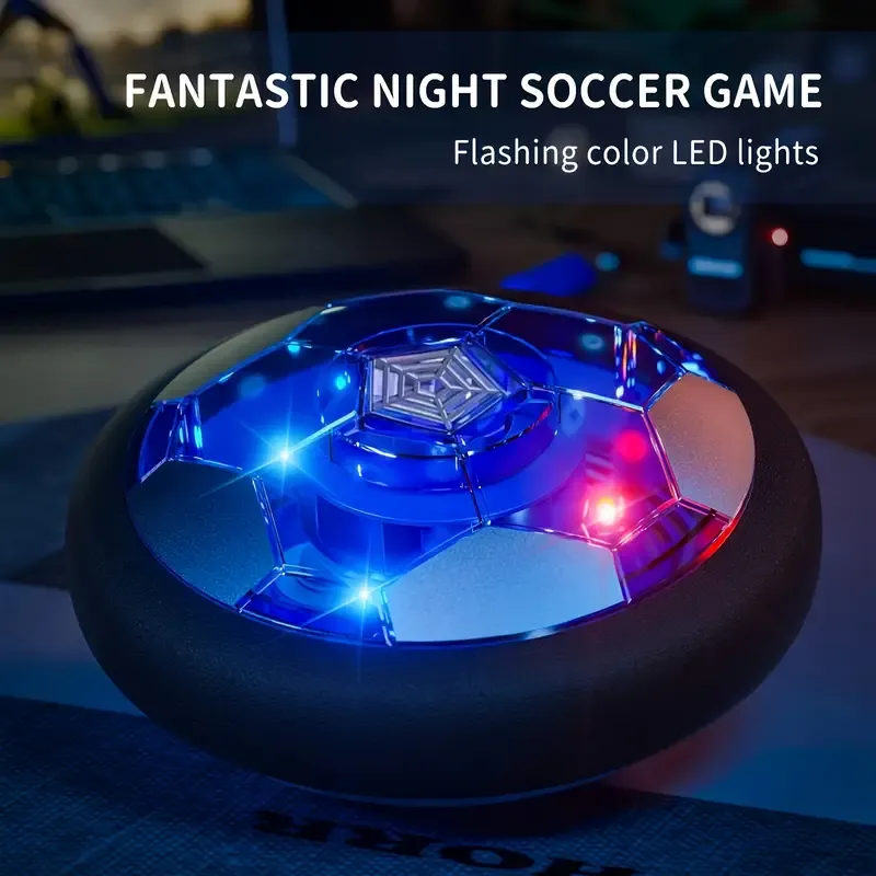 Rechargeable LED Soccer Ball with Foam Bumper, Air Cushion Design, PP Material, Ideal Gift for Boys and Girls