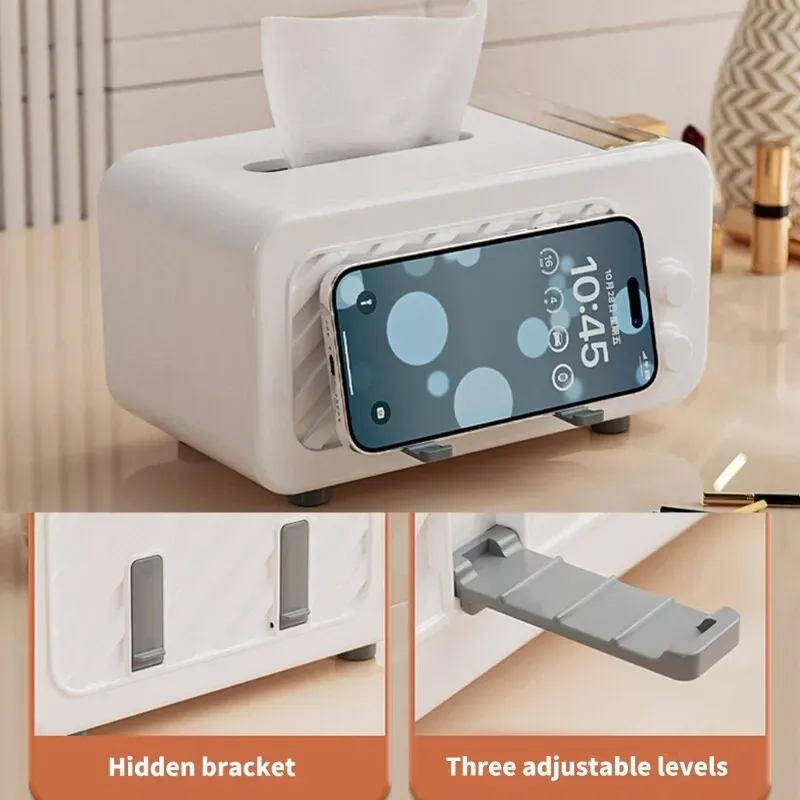 Holder Tissue Box Car Tissue Paper Dispenser with Phone Holder