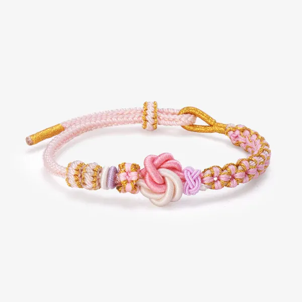 FOR DAUGHTER GRANDDAUGHTER A LINK THAT CAN NEVER BE UNDONE PEACH BLOSSOM KNOT BRACELET🎀