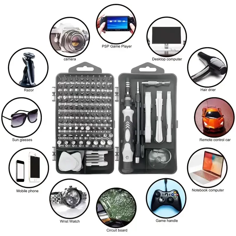 115-in-1 Upgrade Screwdriver Set Strong Magnetic High Hardness Multifunctional Disassembly Complete Set of Tools with Special-shaped Bits