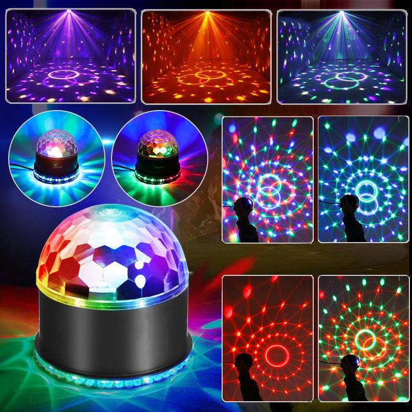 Colorful Crystal Magic Ball LED Stage Light for KTV Bar Disco Moving Lights for Party Atmosphere Night Market Theme Parks
