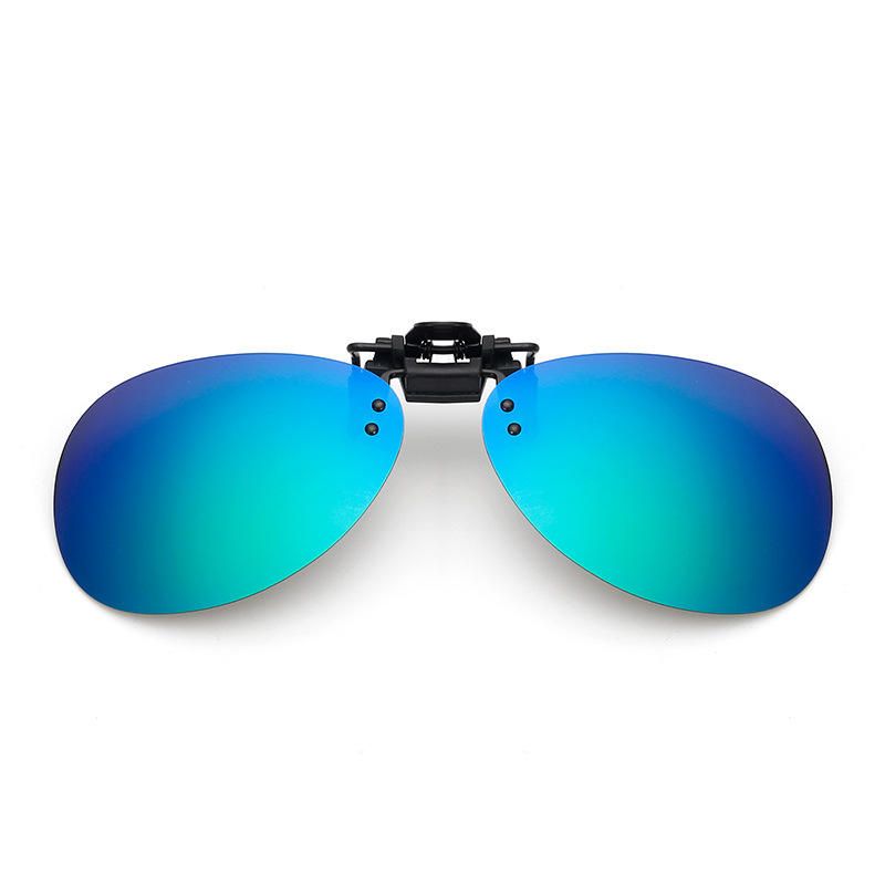UV400 Unisex Polarized Clip-On Sunglasses Fashionable Oval Sun Glasses for Big Spectacle Frames for Men & Women