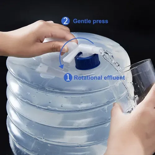 Outdoor Picnic Hiking Camping Car Portable Accessories Folding Bucket Folding Water Tank with Tap