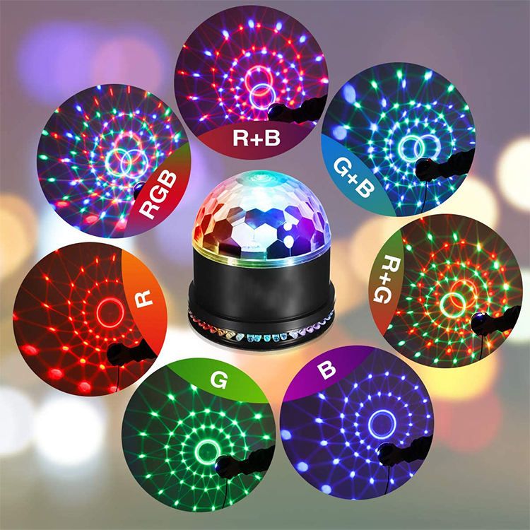 Colorful Crystal Magic Ball LED Stage Light for KTV Bar Disco Moving Lights for Party Atmosphere Night Market Theme Parks