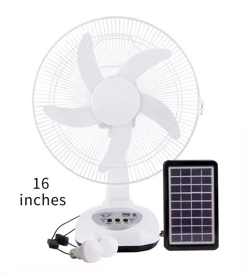 Bestselling 16-inch Solar Charging Fan with 3W Solar Panel Light Promotion Set - Energy-saving