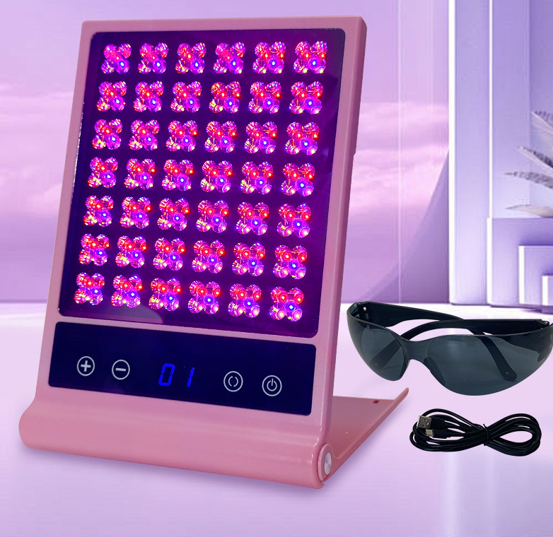 Medical Grade Desktop Red Light Therapy Panel Double Chip LED Infrared Timer Control Full Body Photon Treatment Home for IT
