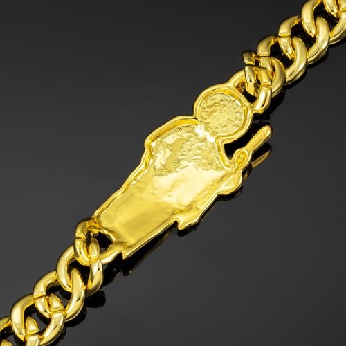 New hip-hop trendy men's style diamond-encrusted chain religious St. Jude accessory personalized patchwork St. Jude bracelet