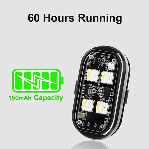 8 Colors LED Strobe Lights Wireless Car Decor Atmosphere Light Rechargeable Led Lights Anti-Collision LED Warning Light
