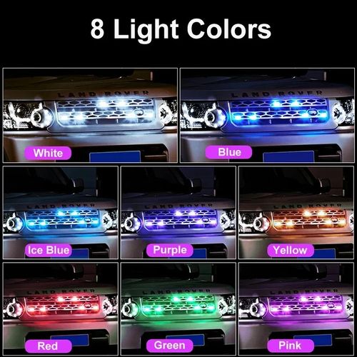 8 Colors LED Strobe Lights Wireless Car Decor Atmosphere Light Rechargeable Led Lights Anti-Collision LED Warning Light
