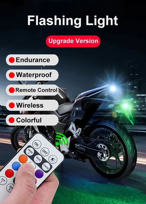 8 Colors LED Strobe Lights Wireless Car Decor Atmosphere Light Rechargeable Led Lights Anti-Collision LED Warning Light