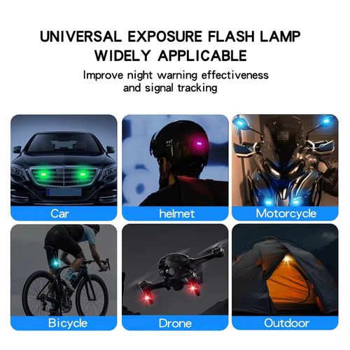 8 Colors LED Strobe Lights Wireless Car Decor Atmosphere Light Rechargeable Led Lights Anti-Collision LED Warning Light