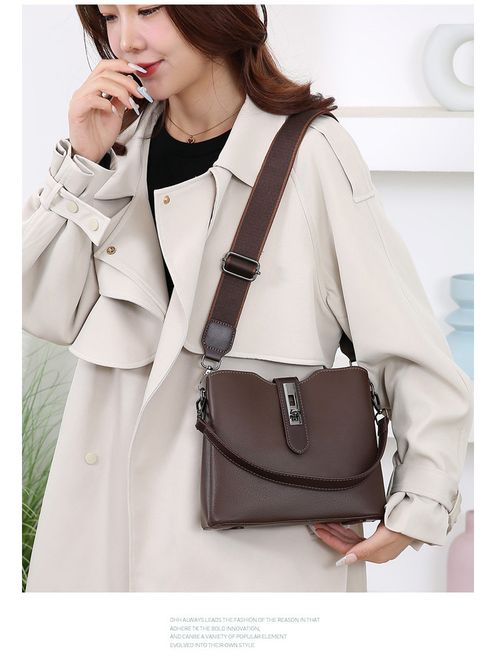 2025 New Style Versatile Handheld Bucket Bag Retro Shoulder Bag