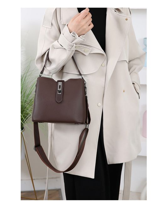 2025 New Style Versatile Handheld Bucket Bag Retro Shoulder Bag