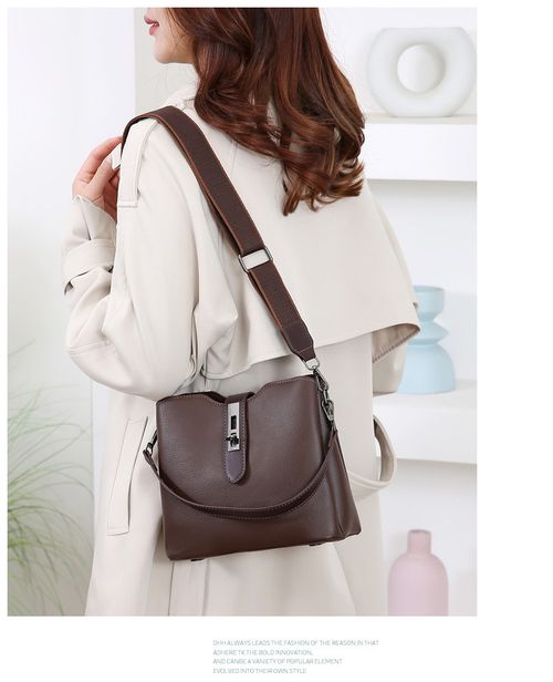 2025 New Style Versatile Handheld Bucket Bag Retro Shoulder Bag