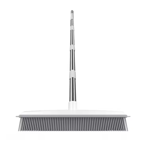 Pet Hair Rubber Broom with Squeegee for Floors